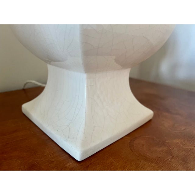 Vintage Crackle Glaze Ceramic Table Lamp, France, 1970s For Sale - Image 15 of 16
