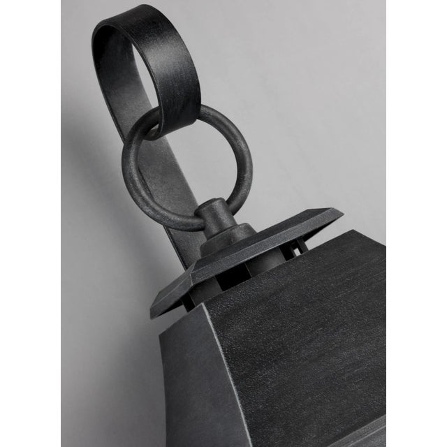 Transitional Sean Lavin by Visual Comfort Studio Shepherd Large Lantern, Dark Weathered Zinc For Sale - Image 3 of 5