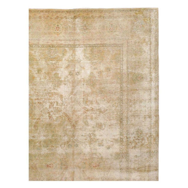 Victorian Galerie Shabab Collection Early 20th Century Handmade Persian Tabriz Room Size Carpet For Sale - Image 3 of 10