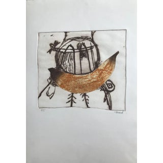 Emmanuelle Renard, Composition with Banana, Engraving For Sale