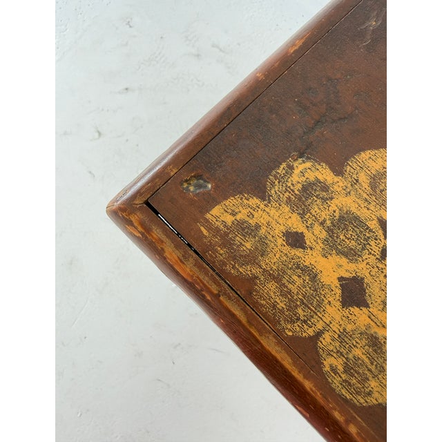 19th Century Folk Art Dome-Top Wallpaper Travel Chest, 1878 For Sale - Image 15 of 18