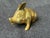Metal Vintage Solid Brass Lounging Pig Figure For Sale - Image 7 of 15