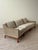 Green Mid-Century Curved Sofa in Sage Green Graphic Cut Mohair For Sale - Image 8 of 12
