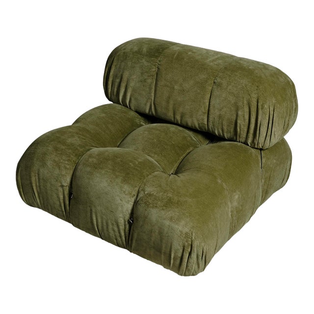 Camaleonda Sofa bin Green Linen Velvet y Mario Bellini for B&B Italia, 1972, Set of 2 For Sale - Image 17 of 18