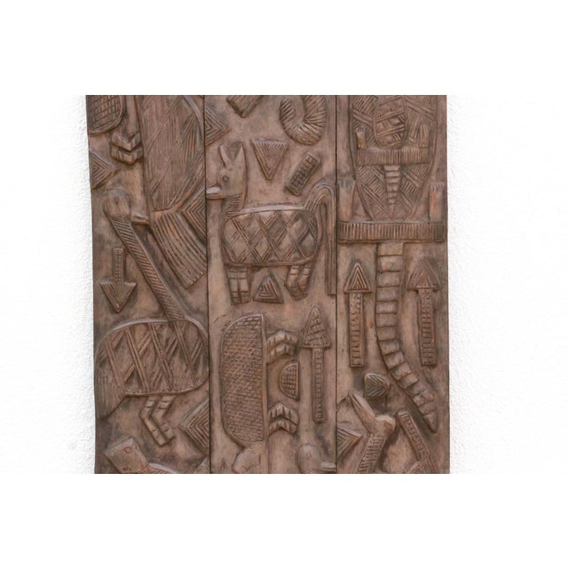 Mid-Century Carved African Wall Art For Sale - Image 4 of 7