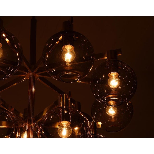 Metal Brass Chandelier Model 348/15 from Hans-Agne Jakobsson, 1960s For Sale - Image 7 of 14