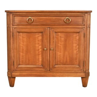 Kindel Furniture French Regency Louis XVI Cherry Wood Server or Bar Cabinet, Circa 1960s For Sale