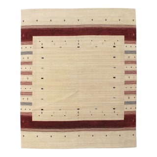 Vintage Hand-Knotted Gabbeh Rug 8'0" X 10'0" For Sale