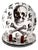 Vintage Skull and Bones Dinner Plates Made for Z Gallerie, Set of 4 For Sale