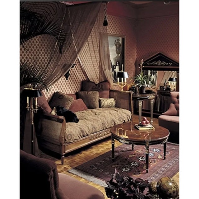 Karges Directoire Style Carved Round Coffee Table With Gilt For Sale - Image 12 of 12