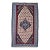 Vintage Persian Senneh Kilim Area Rug, Handwoven Wool, Floral Pattern, Ivory & Blue, 3x6 For Sale