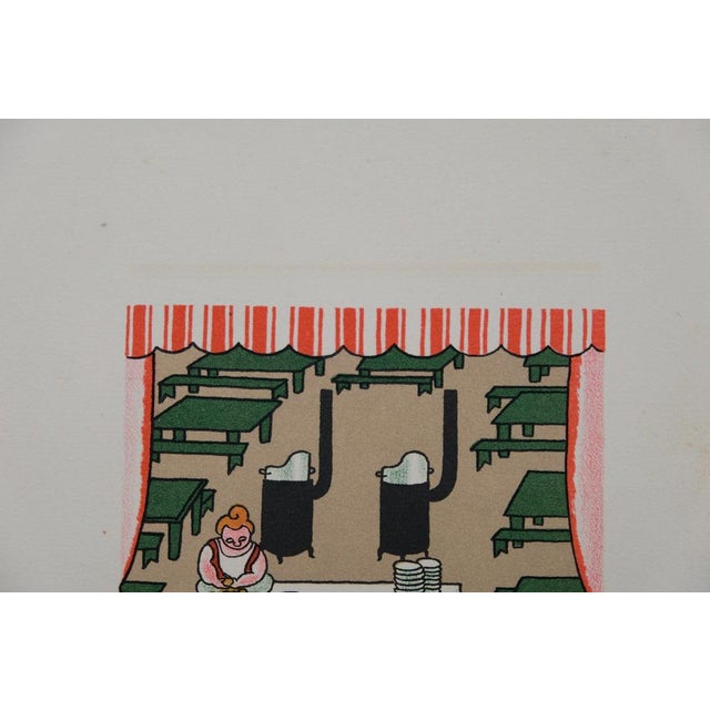 Lucien Boucher, La cuisinière, Lithograph For Sale - Image 5 of 6