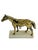 Vintage Brass Equestrian Horse Bookends on White Marble Bases – Pair of Western Style Horse Sculptures For Sale - Image 6 of 14