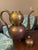Chinese Vintage Chinese Brass & Copper Decorative Ewer – Turkish‑Style Coffee Pot For Sale - Image 3 of 5