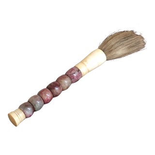 Vintage Bone & Horse Tail Chinese Calligraphy Brush For Sale
