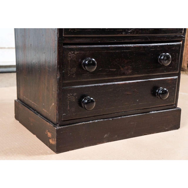 English Painted Pine Eleven-Drawer Tall Chest For Sale In New York - Image 6 of 9