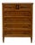 Vintage Thomasville Transitional Tallboy Dresser, Burlwood Accents, MCM Casegood For Sale