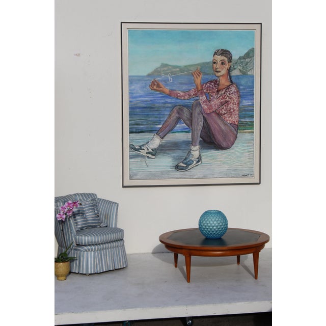 1980s Monumental Persian Artist Contemporary Art 6 Foot Painting by Milano Khzanjian For Sale - Image 4 of 13