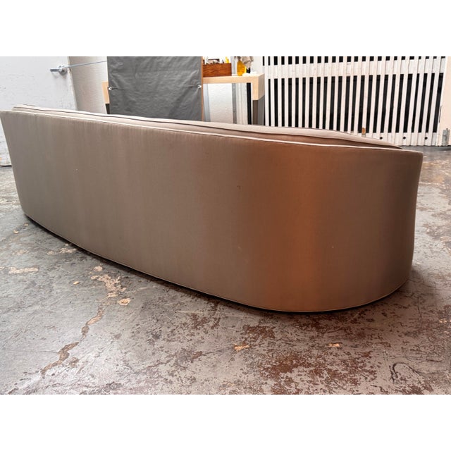 2020s Bespoke Curved Tufted Tuxedo Sofa For Sale - Image 5 of 12