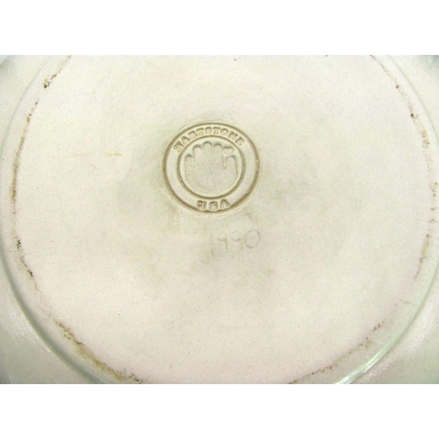 12" American Stoneware Hand Painted Red Heart Flower Great Bowl For Sale - Image 13 of 14