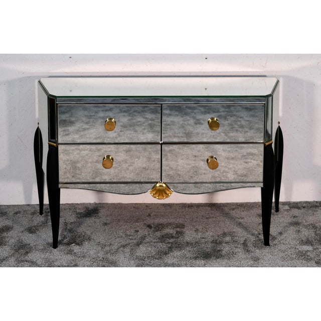Vintage Art Deco Mirrored Chest of Drawers, 1920s For Sale - Image 6 of 13