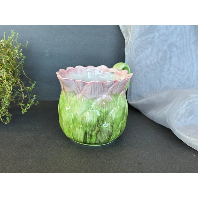 Fitz and Floyd Fitz and Floyd Artichoke Pitcher For Sale - Image 4 of 12