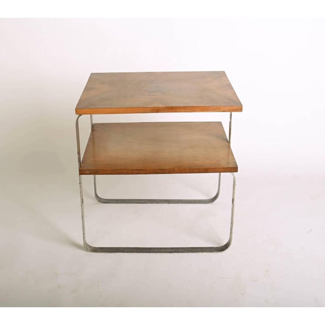 Vintage Bauhaus Side Table in Tubular Steel, 1930s, in Good conditions. Designed 1920 to 1949