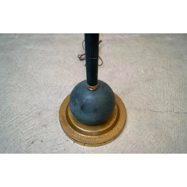 Verdigris 1970’s Postmodern Verdigris Floor Lamp For Sale - Image 8 of 12