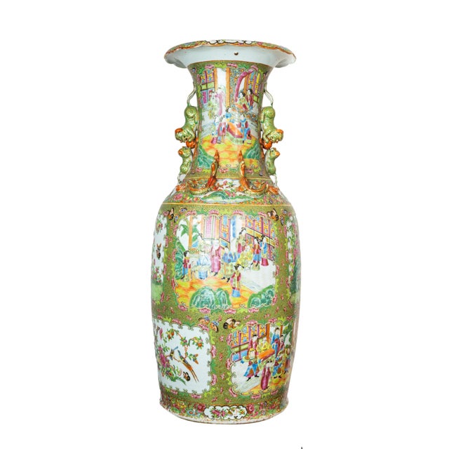Mid 19th Century Canton Famille Rose Large Baluster Vase, Qing Dynasty, Ca. 1840 For Sale - Image 5 of 13