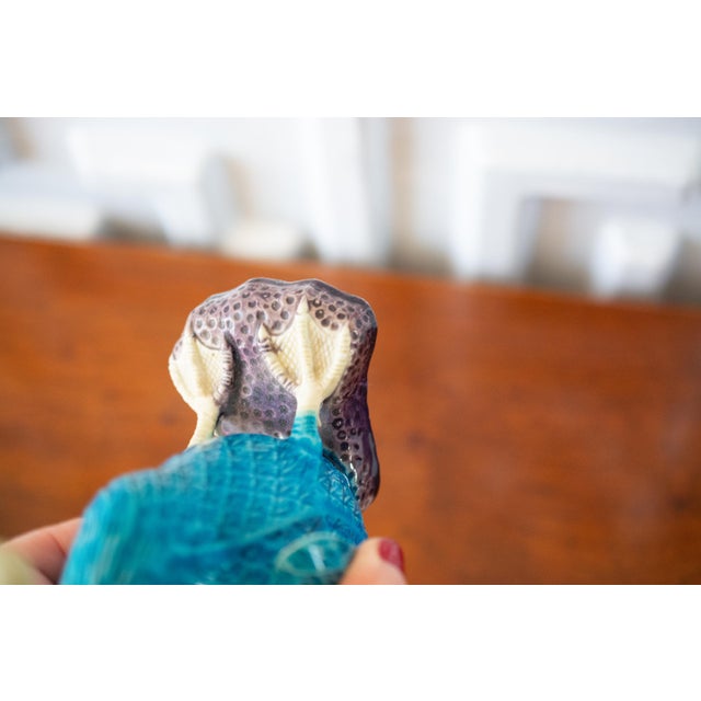 Ceramic 1960s Mid-Century Chinese Ceramic Turquoise Ducks - a Pair For Sale - Image 7 of 8