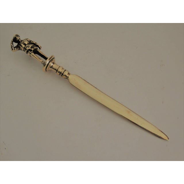 English English Brass Soldier Letter Opener For Sale - Image 3 of 6
