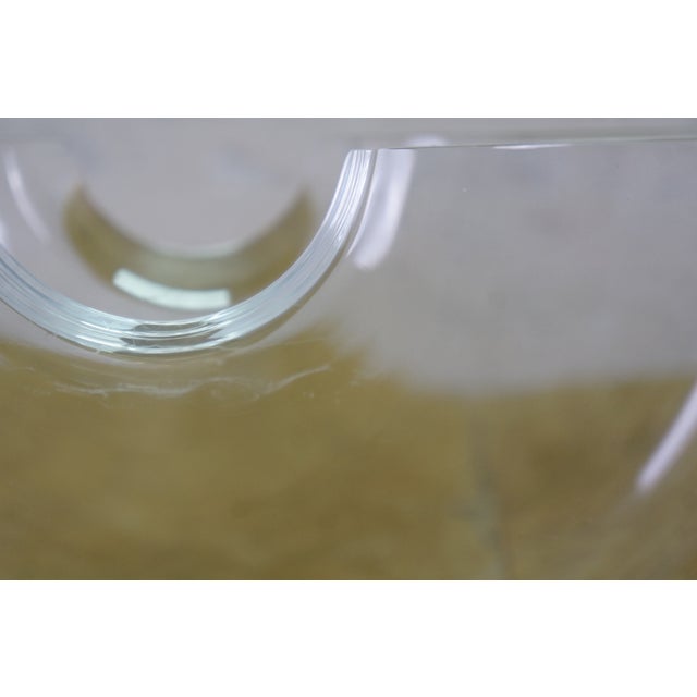 Steuben Equinox Neil Cohen Half Moon Notched Art Glass Bowl 10" For Sale - Image 9 of 16