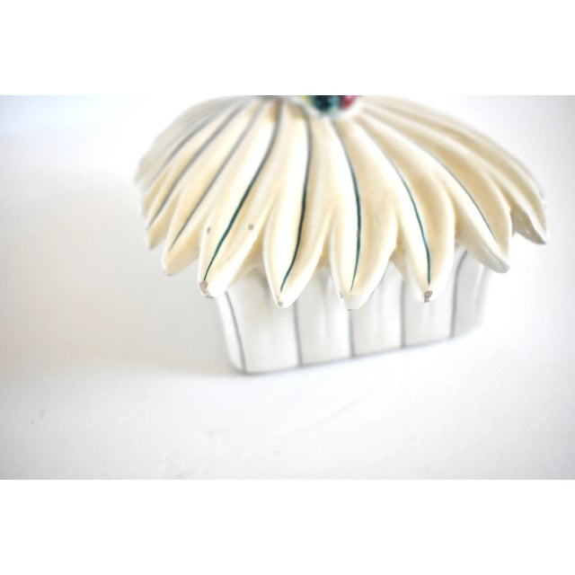 Ceramic Italian Ceramic Trinket Box With Palm Frond For Sale - Image 7 of 10