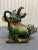 Chinese Antique Italian Majolica Chinese Foo Dog or Guardian Lion Sculptures- a Pair For Sale - Image 3 of 12