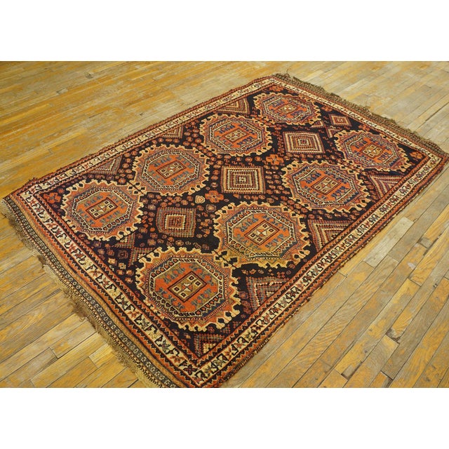 Early 20th Century S.E. Persian Afshar Carpet ( 4'6" x 6'6" - 137 x 198 ) Afshar The Afshar tribes are located in Kirman...