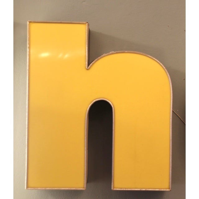 Mid-Century Modern Illuminated Hot Letters, 1970s, Set of 3 For Sale - Image 4 of 6