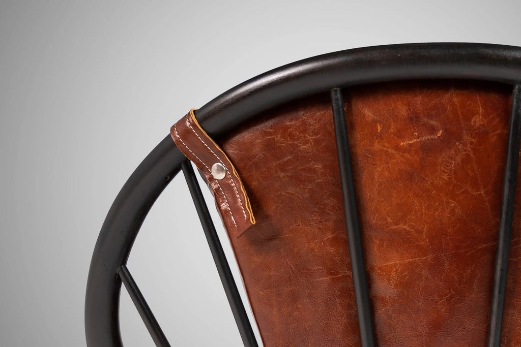 Ib Kofod-Larsen for Selig Ebonized Hoop Chair - Peacock Chair with