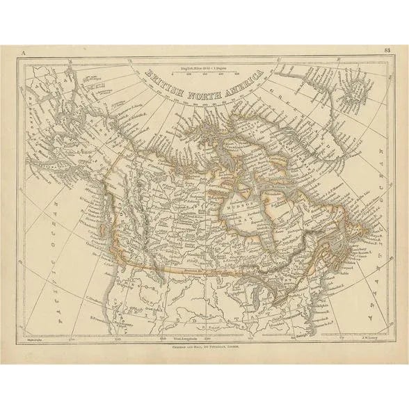 Mid 19th Century Antique Map of British North America by Lowry, 1852 For Sale - Image 5 of 5