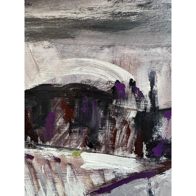 Jean Krille, Landscape 155, Oil on Masonite, 1985 For Sale - Image 5 of 11