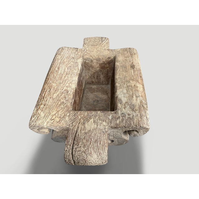 Andrianna Shamaris Wabi Sabi Teak Wood Vessel For Sale - Image 4 of 18