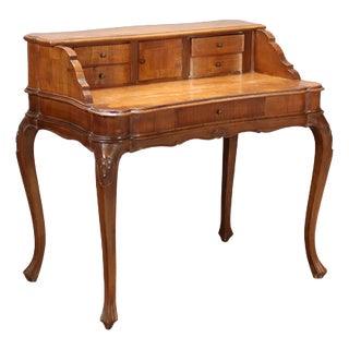 Baroque Style Walnut Writing Desk For Sale
