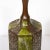 Mid-Century Green & Umber Ceramic Lava Glaze Table Lamp W/ Antiqued Fittings For Sale - Image 9 of 12