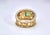 Metal 18k Renaissance Inspired Ring W/Emerald Center, Size 7.25 For Sale - Image 7 of 11