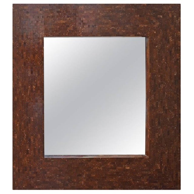 Hand-cut pieces of coconut shell are applied to this 6″ wood frame mirror. Andrianna Shamaris, Inc. The Leader In Modern...