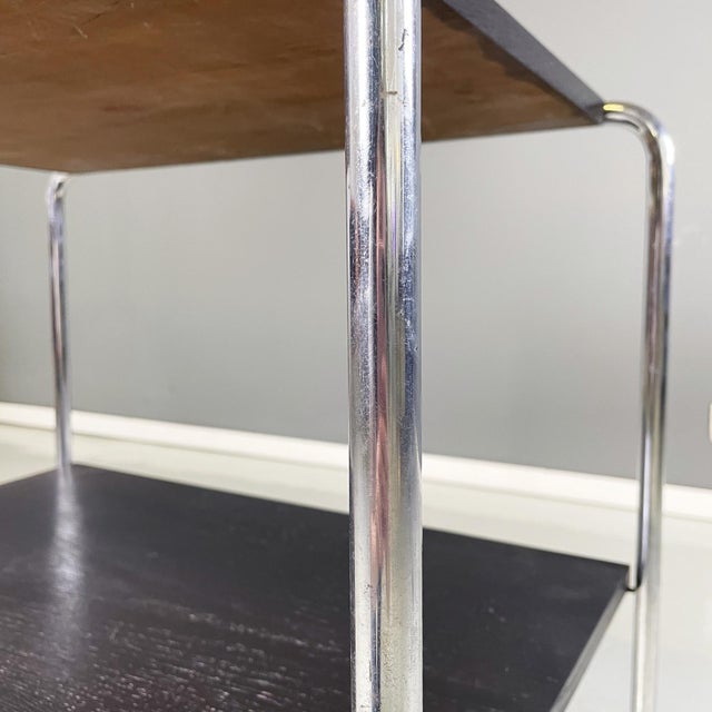 German Black Wood and Steel Coffee Table from Arnold Bauhaus Collection, 1980s For Sale - Image 11 of 14