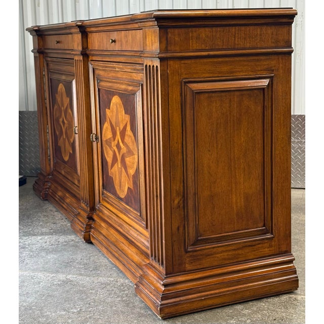 Ethan Allen Marquetry Lombard Inlaid Tuscan Sideboard For Sale - Image 10 of 12