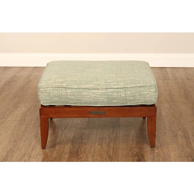 Metal Early 21st Century Tommy Bahama Outdoor Patio Faux Wood Ottoman For Sale - Image 7 of 12