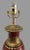 Vintage Neo-Classical Urn Elegant Maroon Red & Gold Painted Table Lamp Original Shade For Sale - Image 6 of 11