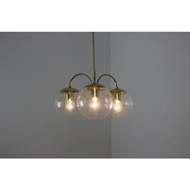 Metal Mid-Century Chandelier from Kamenický Šenov, 1980s For Sale - Image 7 of 11