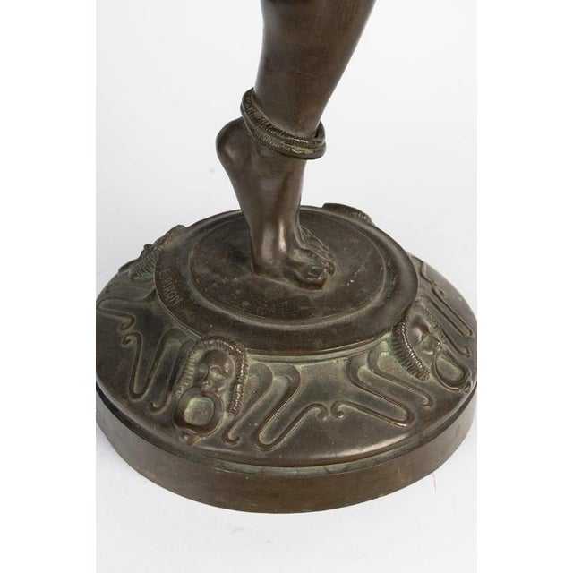 E. Piron, The Piper, 1900, Bronze For Sale - Image 6 of 9
